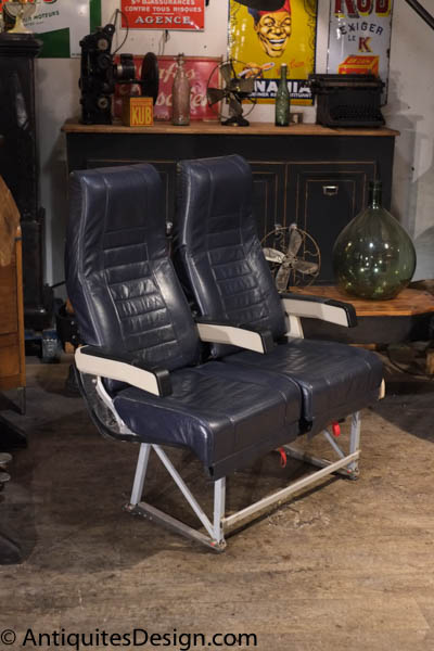fauteuil avion de ligne premiere classe vintage cuir